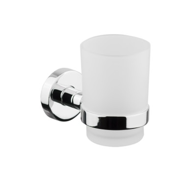 Set accessori da bagno cromati in vetro satinato Venezia