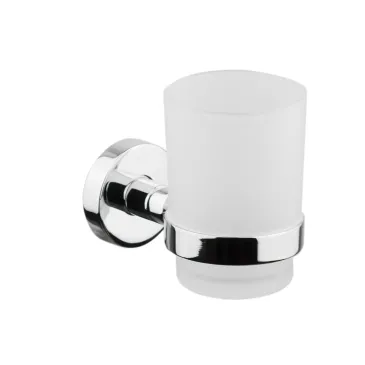 Set accessori da bagno cromati in vetro satinato Venezia