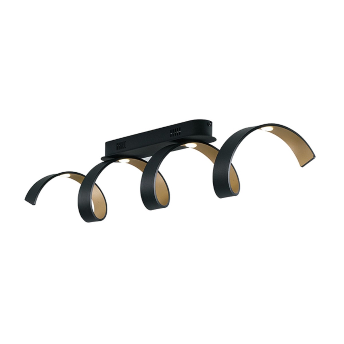 Plafoniera da soffitto 20W a led nero SPIRAL. Acquista...