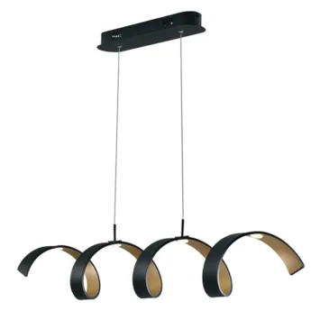 Lustre spiralé LED 20 W blanc ou noir | Mondialshop