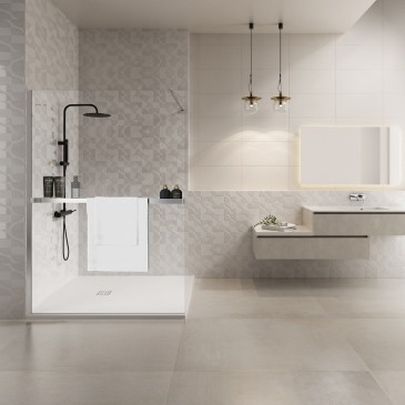 Mensola universale per parete walk in sino a 140cm cromo
