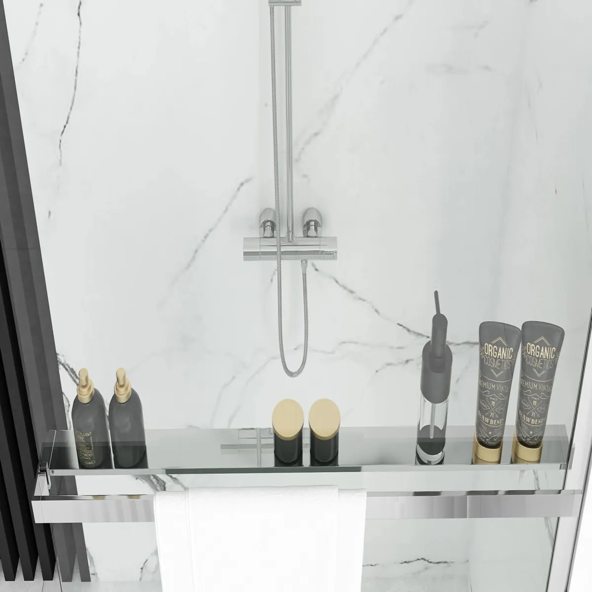 Mensola universale per parete walk in sino a 120cm