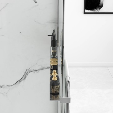 Mensola universale per parete walk in sino a 140cm cromo