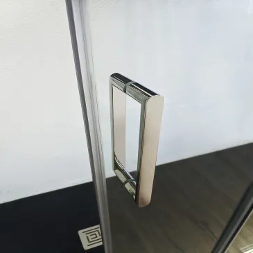 Porte de douche avec le moins de profils possible, coulissante 8 mm pour niche