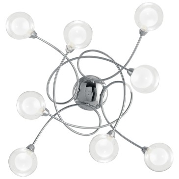 Plafonnier 8 lumières finition chromée | Mondialshop
