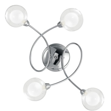 Plafoniera a 4 Luci Finitura Cromo | Mondialshop
