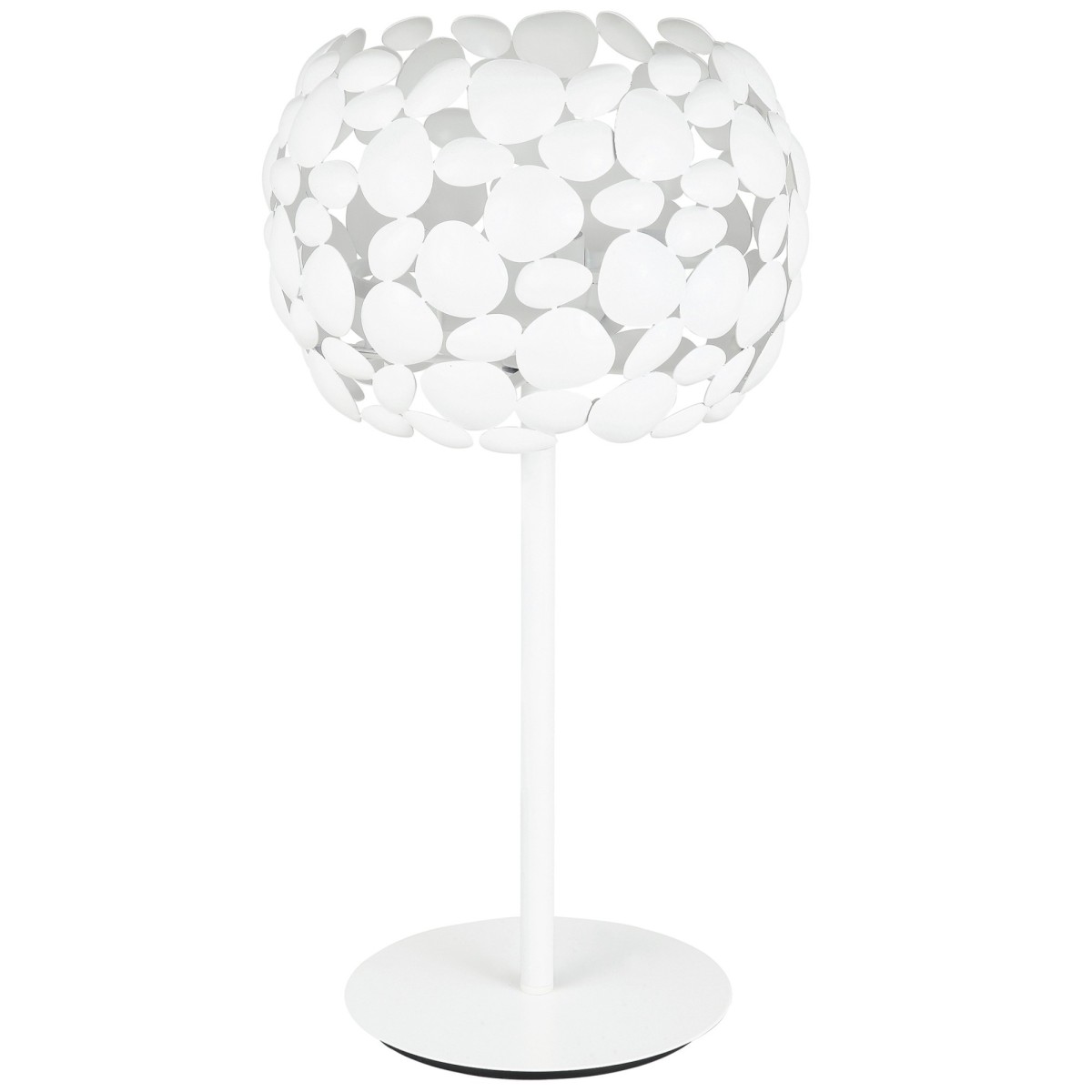 Lampe de table blanche ou chromée 2xE27 | Mondialshop