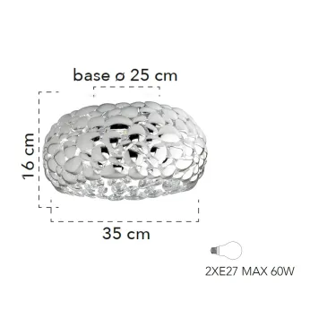 Plafoniera Moderna 35cm...