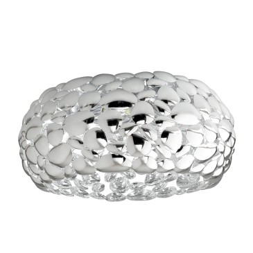 Plafonnier moderne 60 W chromé ou blanc | Mondialshop