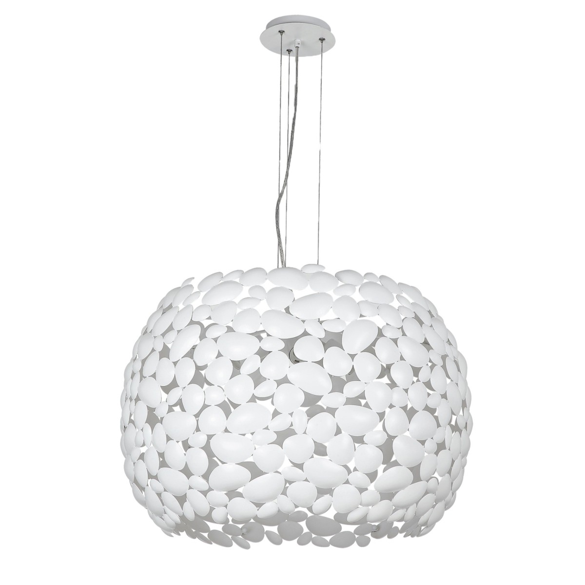 Lampada a sospensione 60W 5XE27 diametro 65cm bianca...