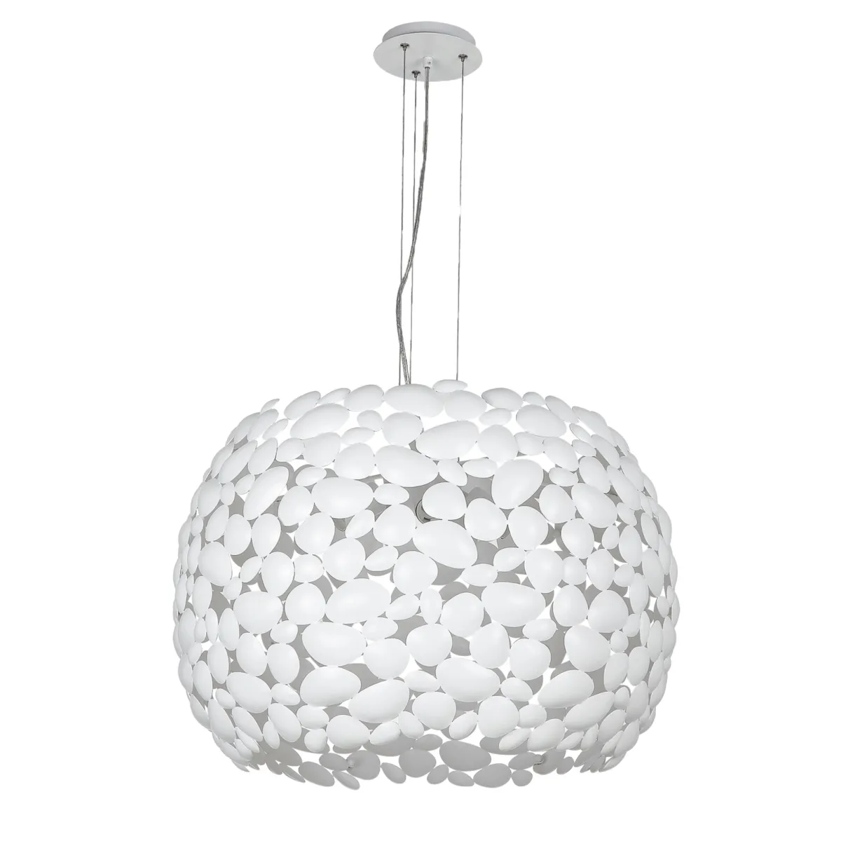 Lampada a sospensione 60W 5XE27 diametro 65cm bianca...