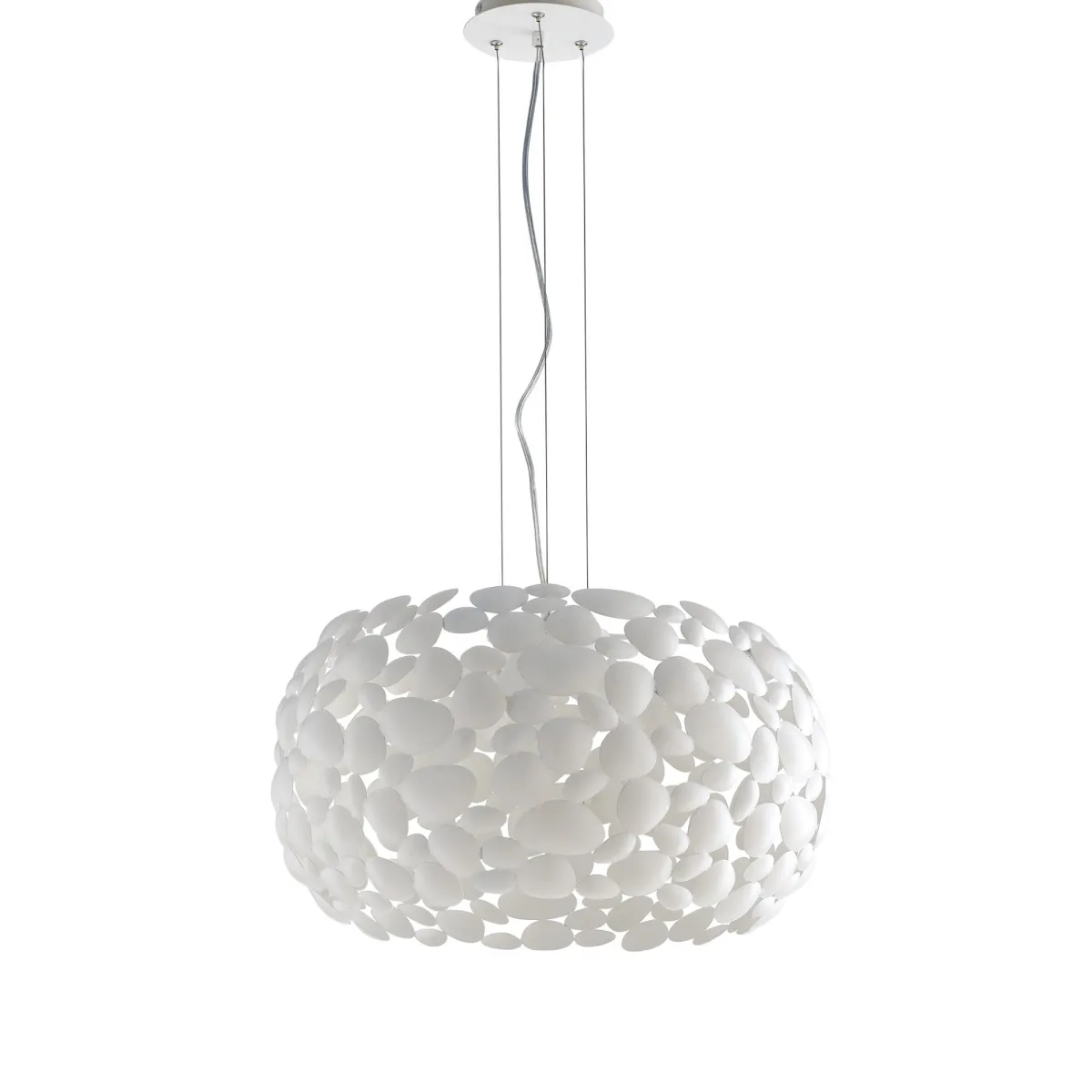 Lustre blanc ou chromé de 48 cm, 3 ampoules E27 |...