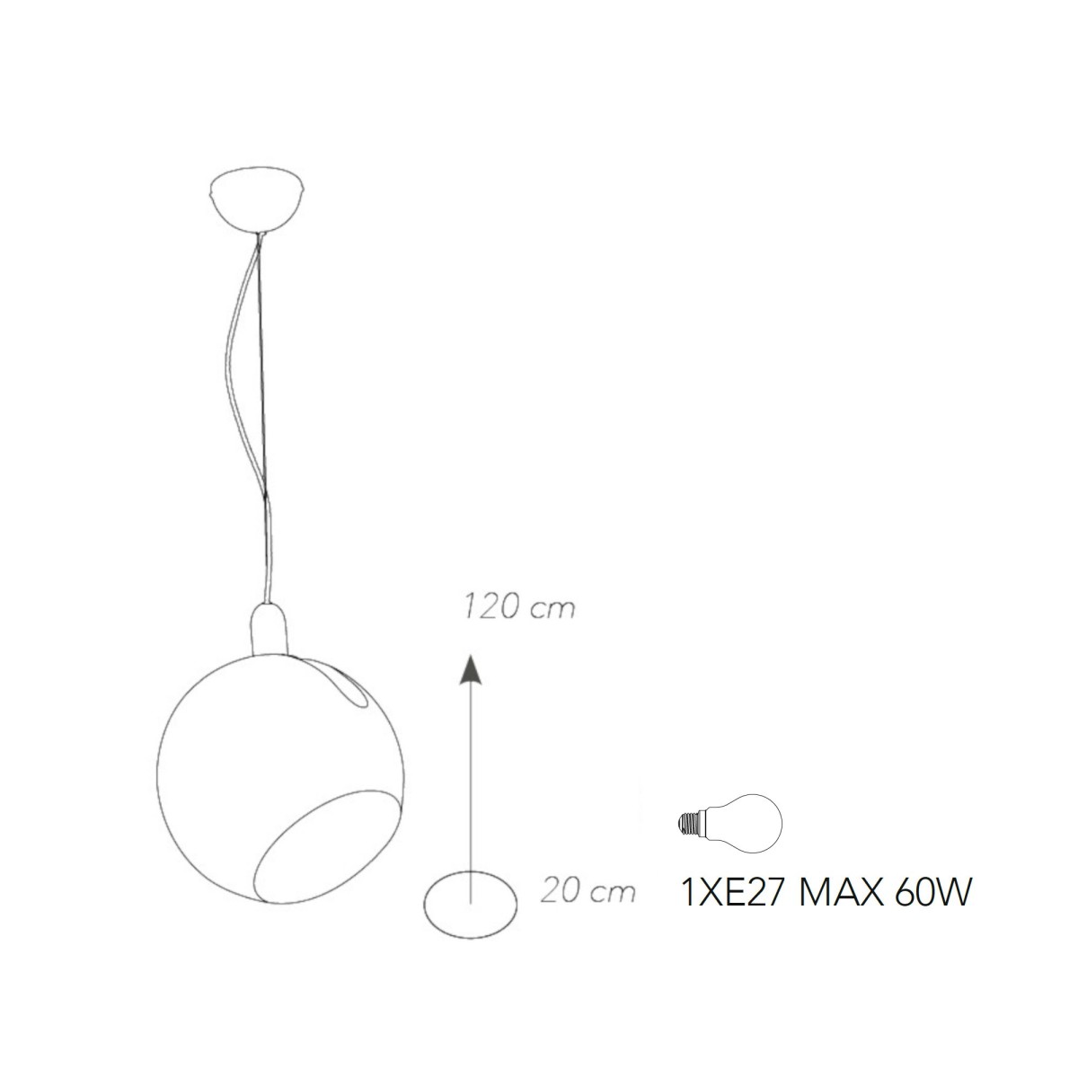 Suspension lumineuse réglable, 2 diamètres disponibles |...