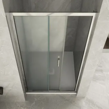 Porte de douche coulissante pour niche 6 mm mat - True