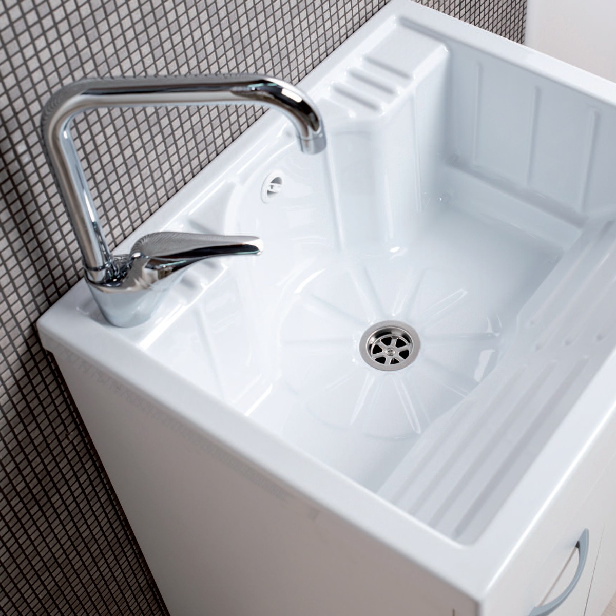 Mobile lavatoio in ABS bianco 60x60 50x60 economico