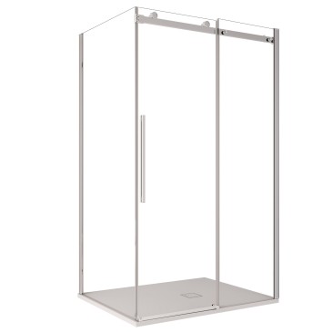 Cabine de douche EUCLIDE à double porte coulissante H195 anticalcaire