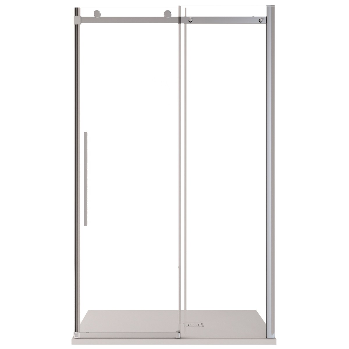 Porte de douche coulissante transparente anticalcaire...