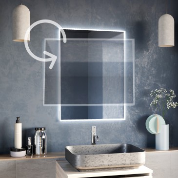 Miroir de salle de bain rétroéclairé par LED | Mondialshop