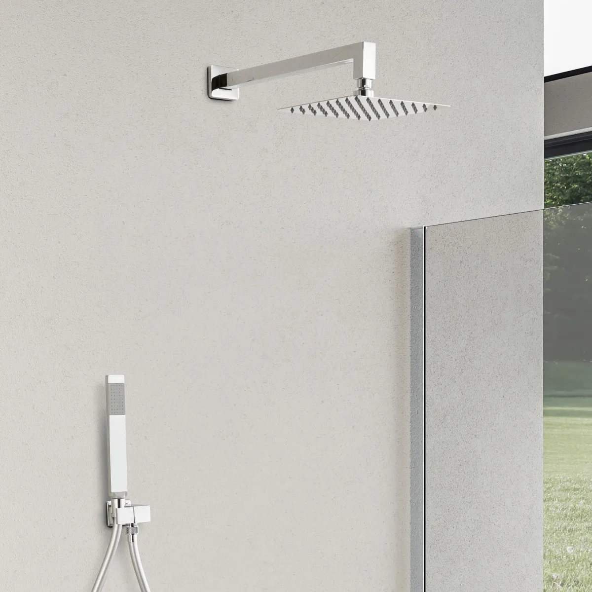 Ensemble de douche à bras de douche avec pomme de douche...