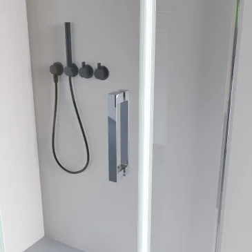 Porte de douche pliante double face transparente H195 REA