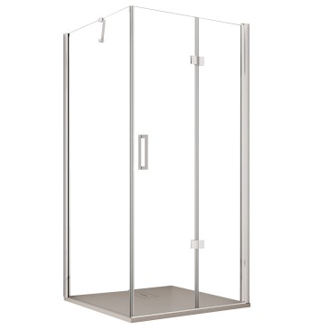 Porte de douche pliante double face transparente H195 REA