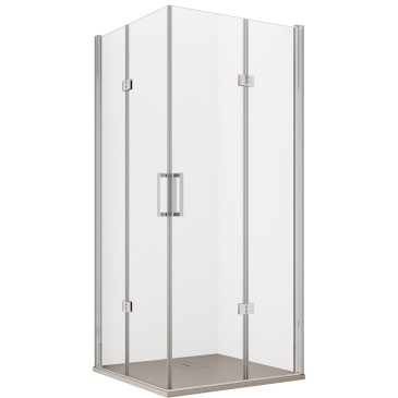 Cabine de douche pliante transparente REA à deux côtés, H195, anticalcaire