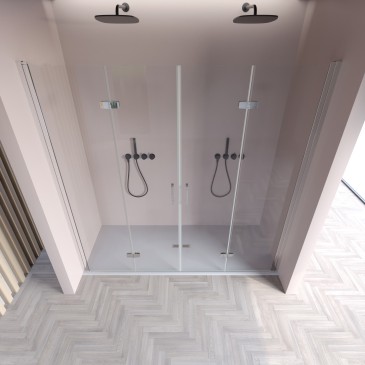 Porte pliante porte pliante niche entrée centrale H195 REA