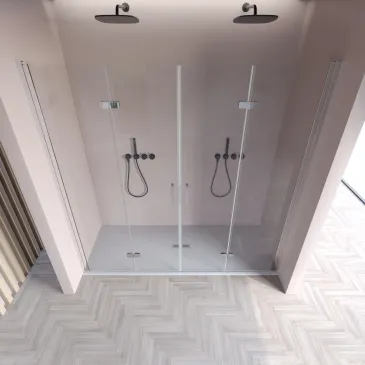 Porte pliante porte pliante niche entrée centrale H195 REA
