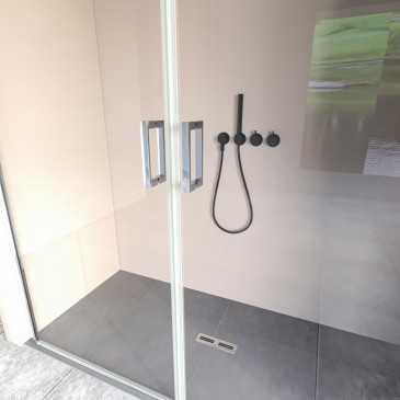 Porta doccia a battente con apertura a saloon H195 anticalcare SALEMA