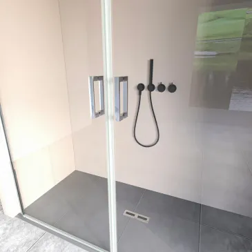 Porta doccia a battente con apertura a saloon H195 anticalcare SALEMA