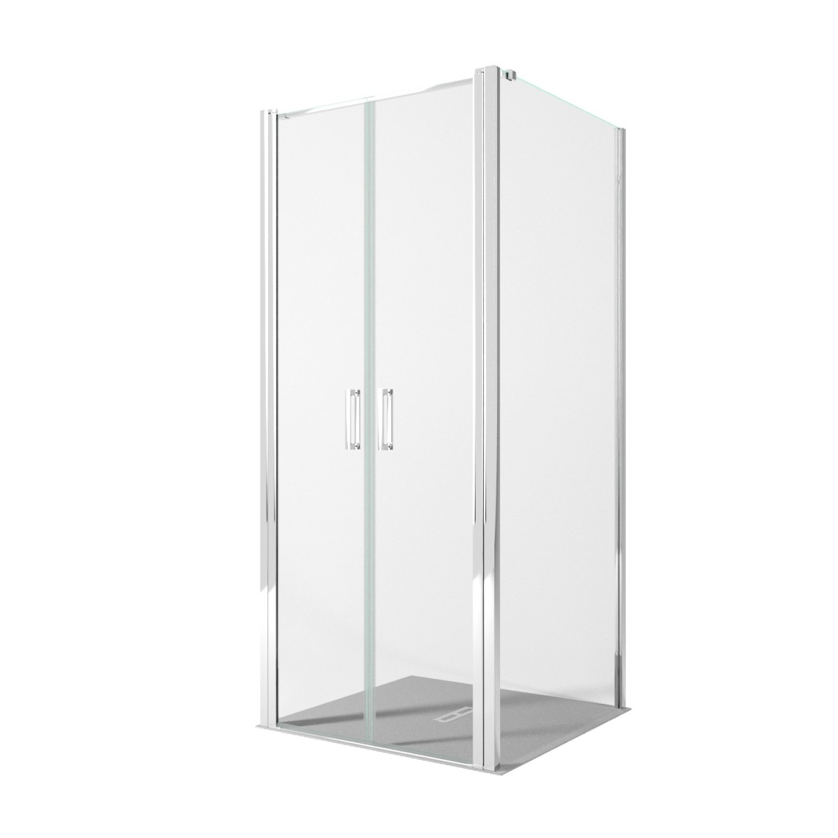 Box doccia 2 lati fissi porta saloon H195 anticlacare DOBLA