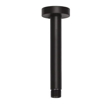 Braccio doccia a soffitto nero quadrato 20cm