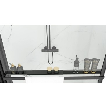 Mensola universale per parete walk nera sino a 140cm