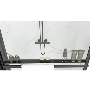 Mensola universale per parete walk nera sino a 140cm
