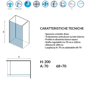Parete doccia walk-in...
