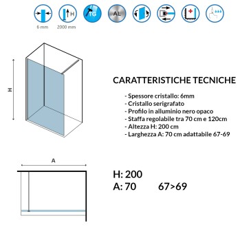 Parete doccia walk-in...