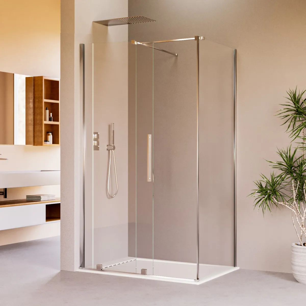 Cabine de douche à 2 côtés et porte coulissante H200 BRENTA
