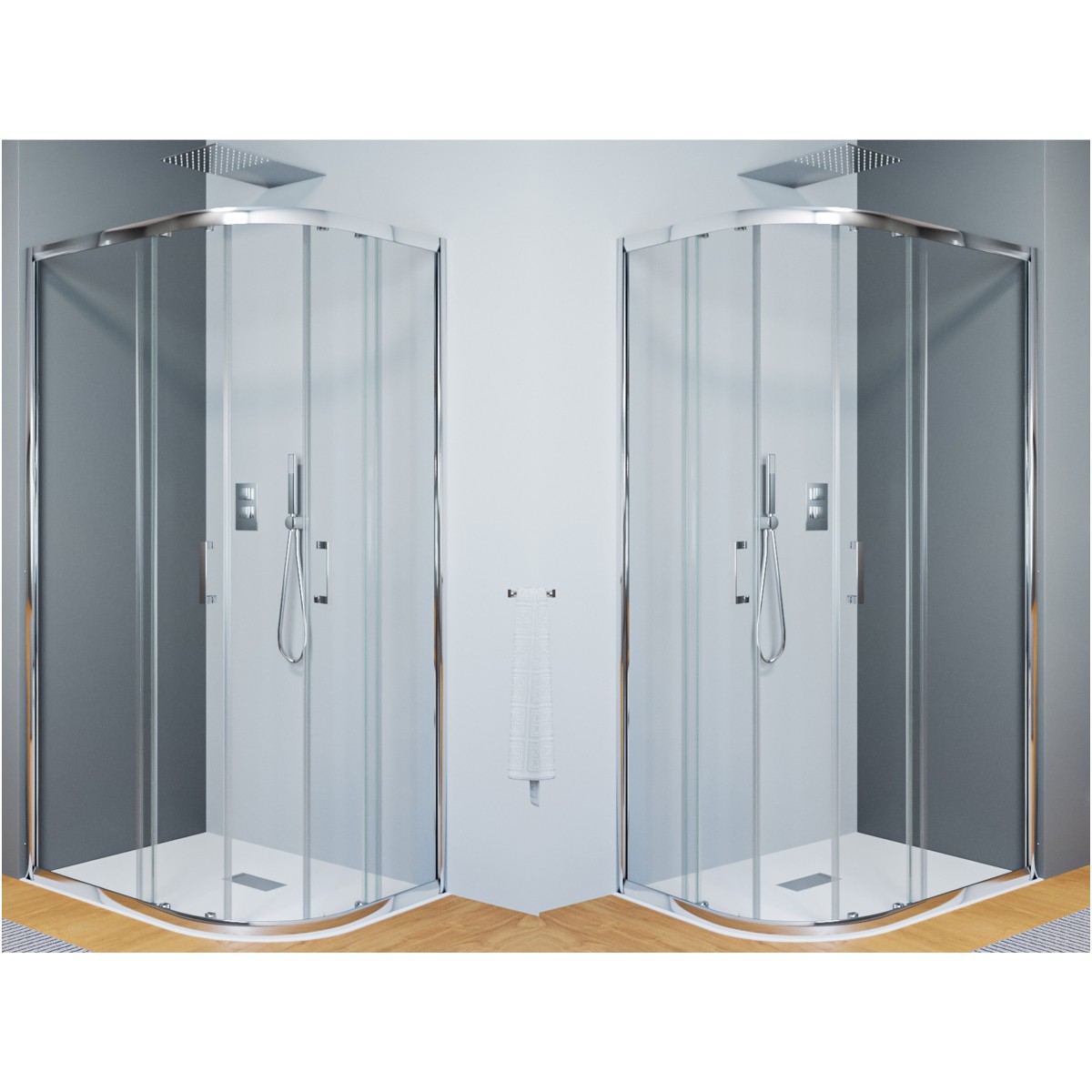Box doccia semicircolare 70x90  90x70 altezza 195cm