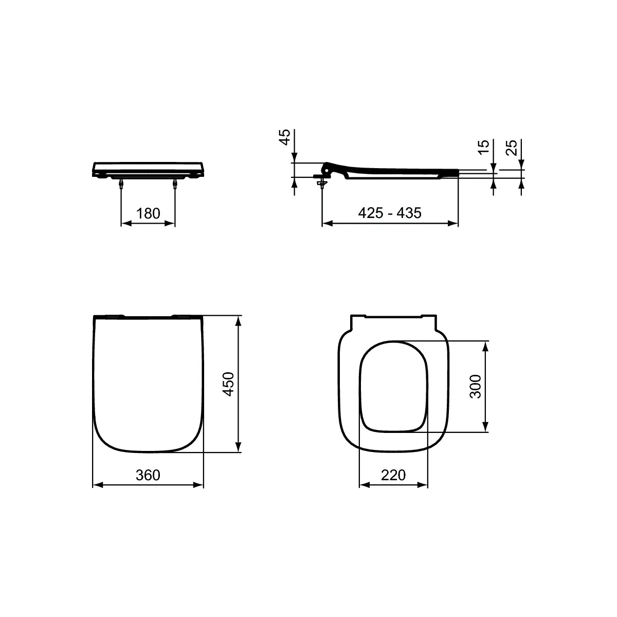 Ideal Standard Ideal Life B T500301 Toilettensitz mit...