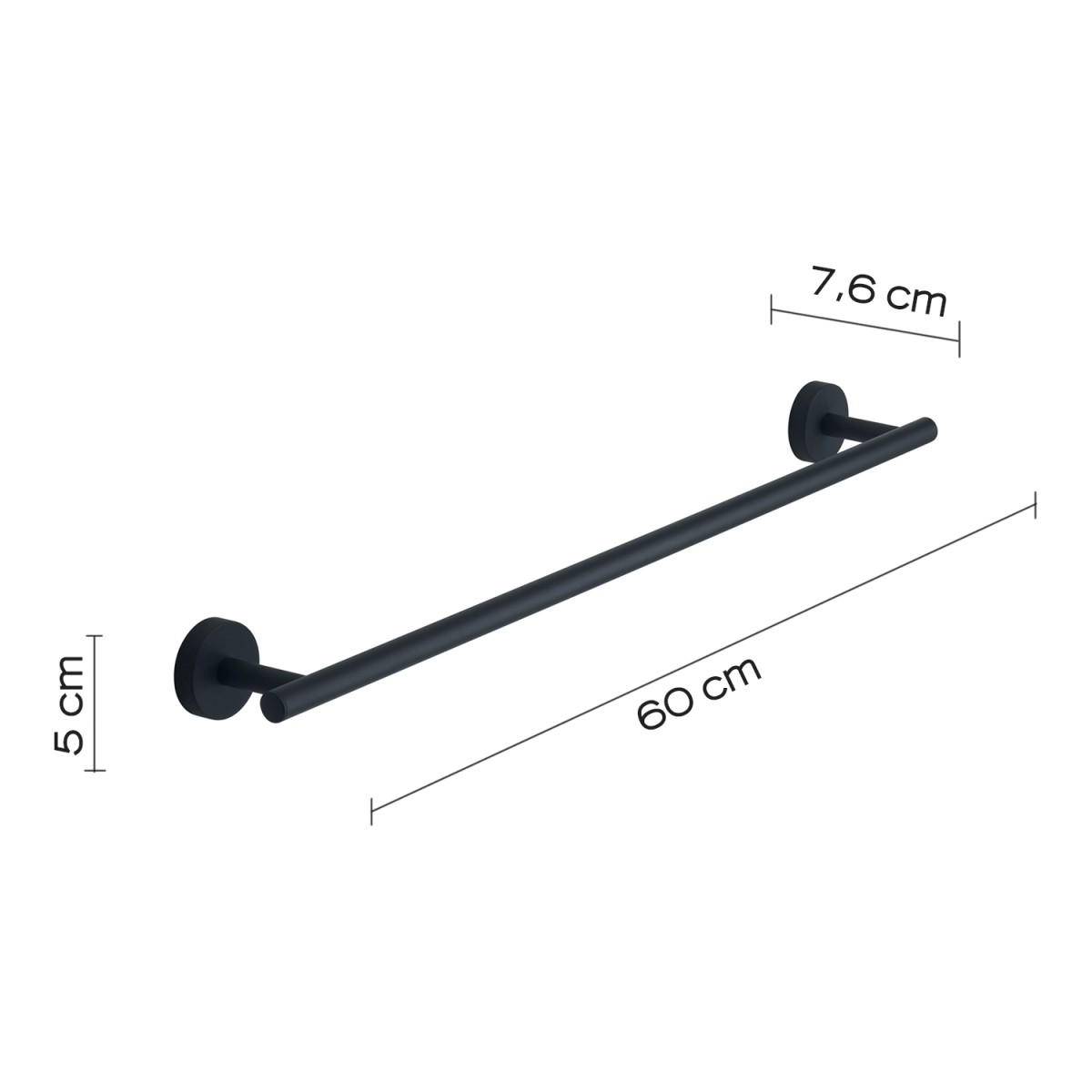 PORTASALVIETTE 60 CM EROS NERO MATT