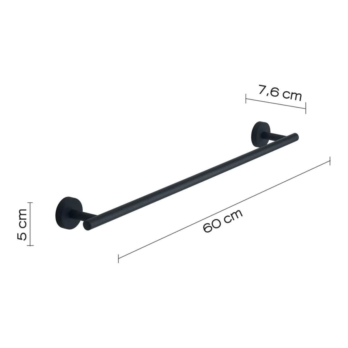 PORTASALVIETTE 60 CM EROS NERO MATT