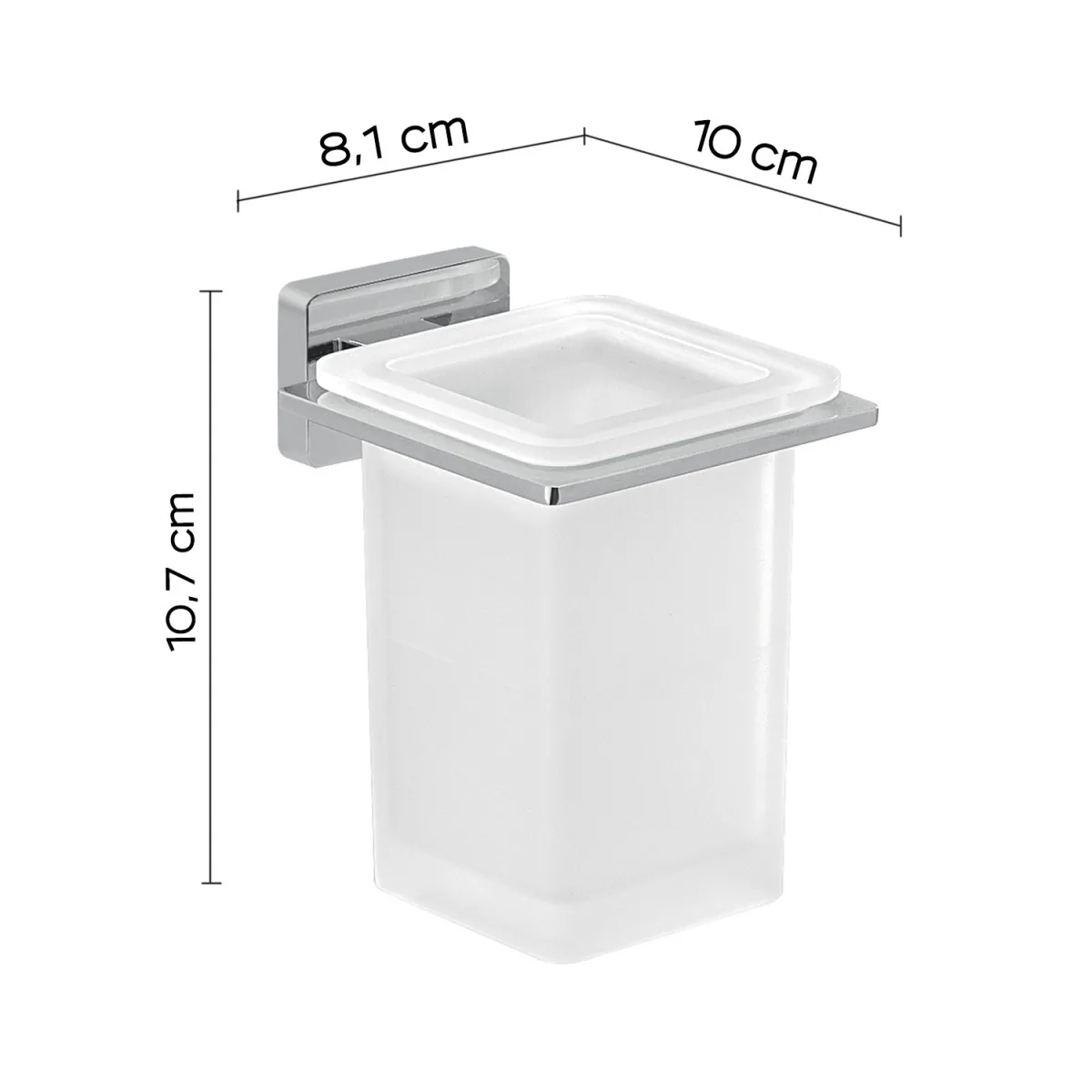 Portaspazzolini Aneta Cromato | Design Moderno
