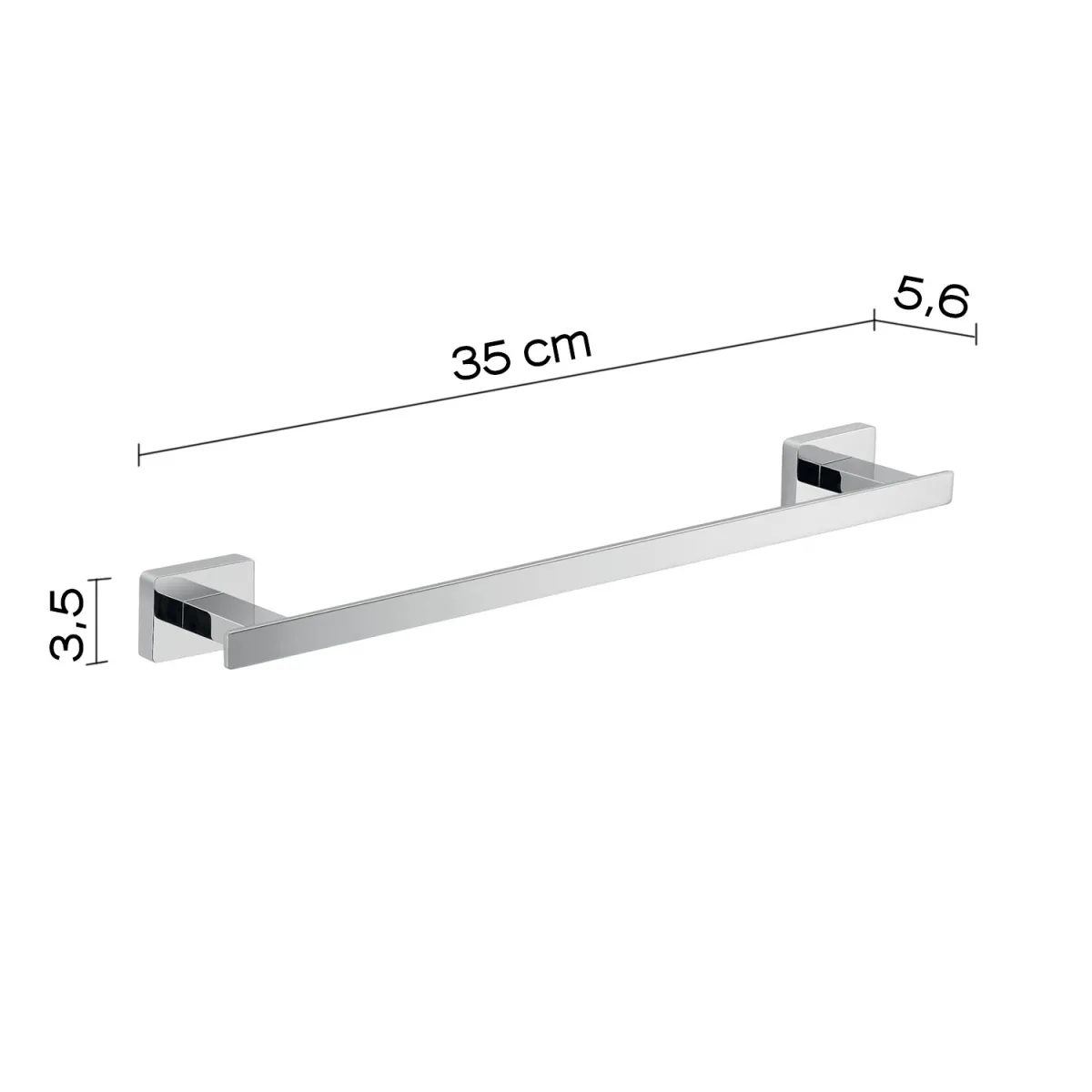 Portasalviette 35 Cm Aneta Cromato | Salvaspazio