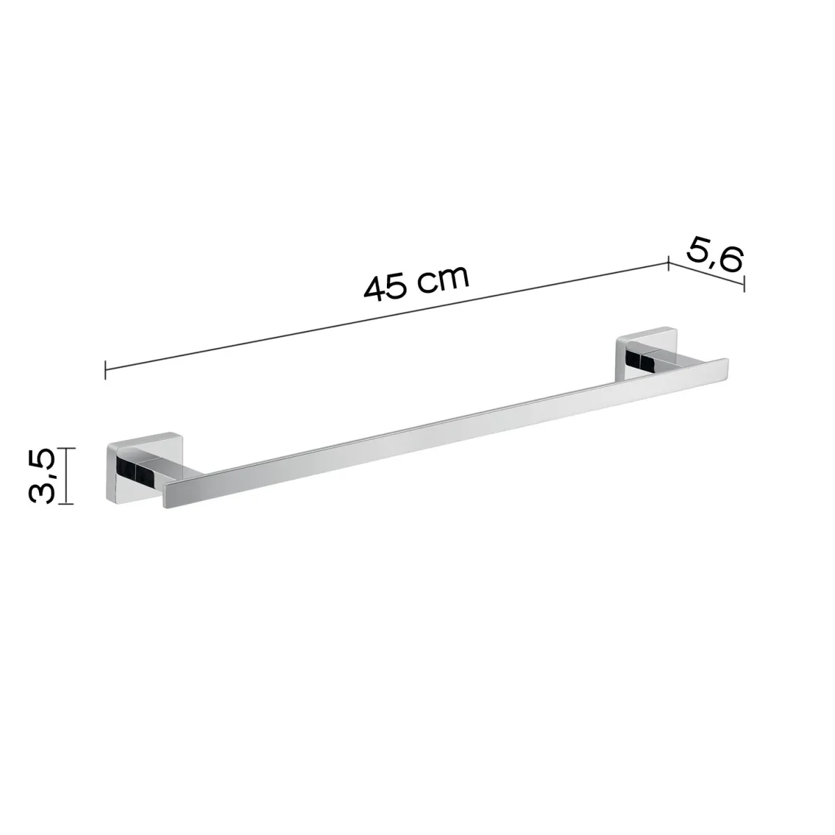 Portasalviette 45 Cm Aneta Cromato | Completo il Set