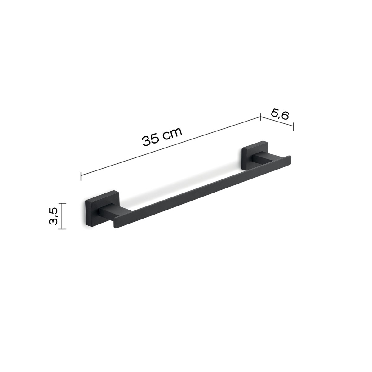 Portasalviette 35 Cm Atena Nero | Elegante