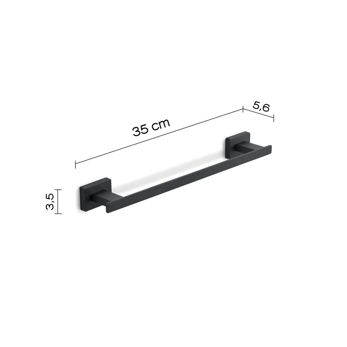 Portasalviette 35 Cm Atena Nero | Elegante