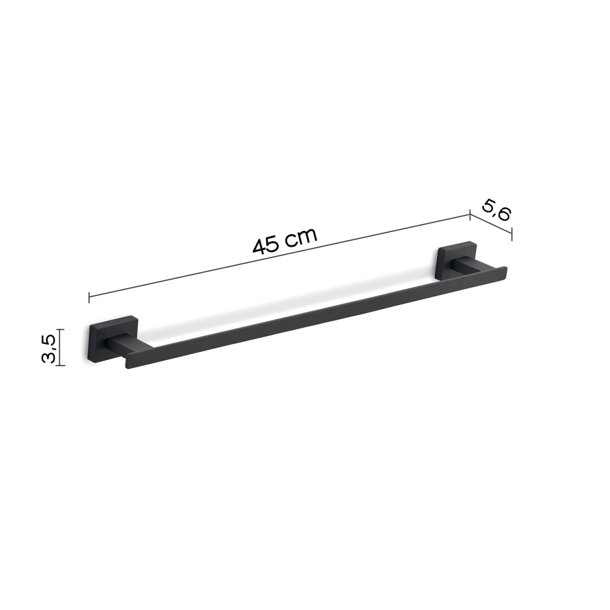 Portasalviette 45 Cm Atena Nero | Design Raffinato