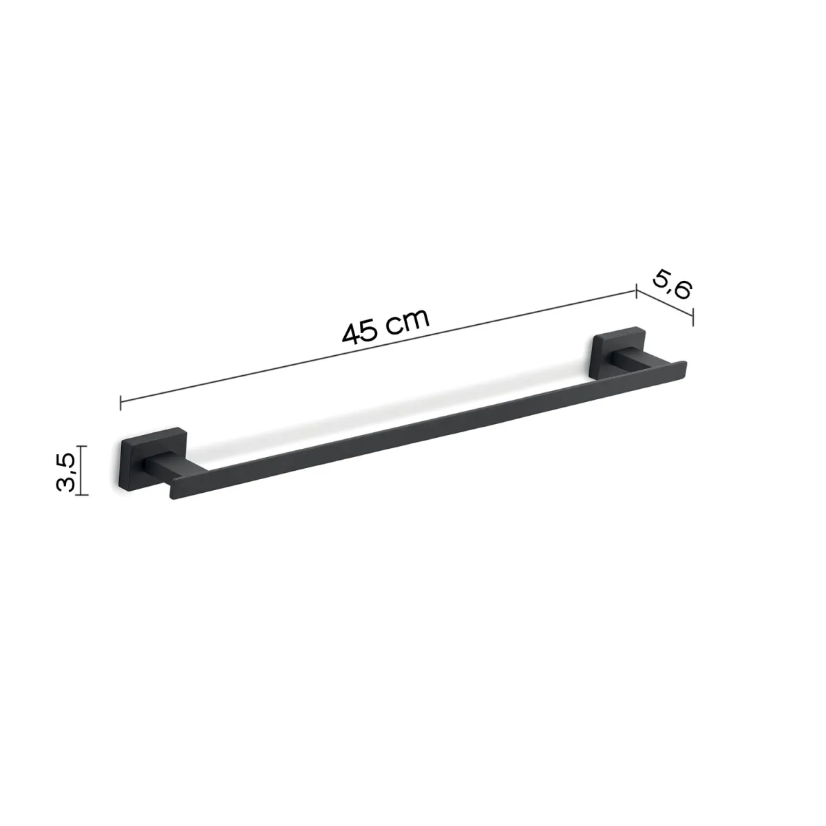 Portasalviette 45 Cm Atena Nero | Design Raffinato
