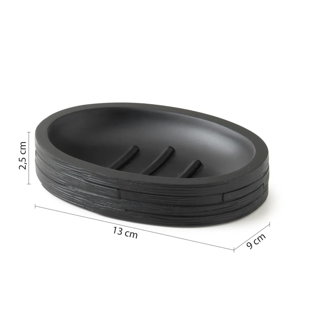 Portasapone Alin Nero | Design Raffinato