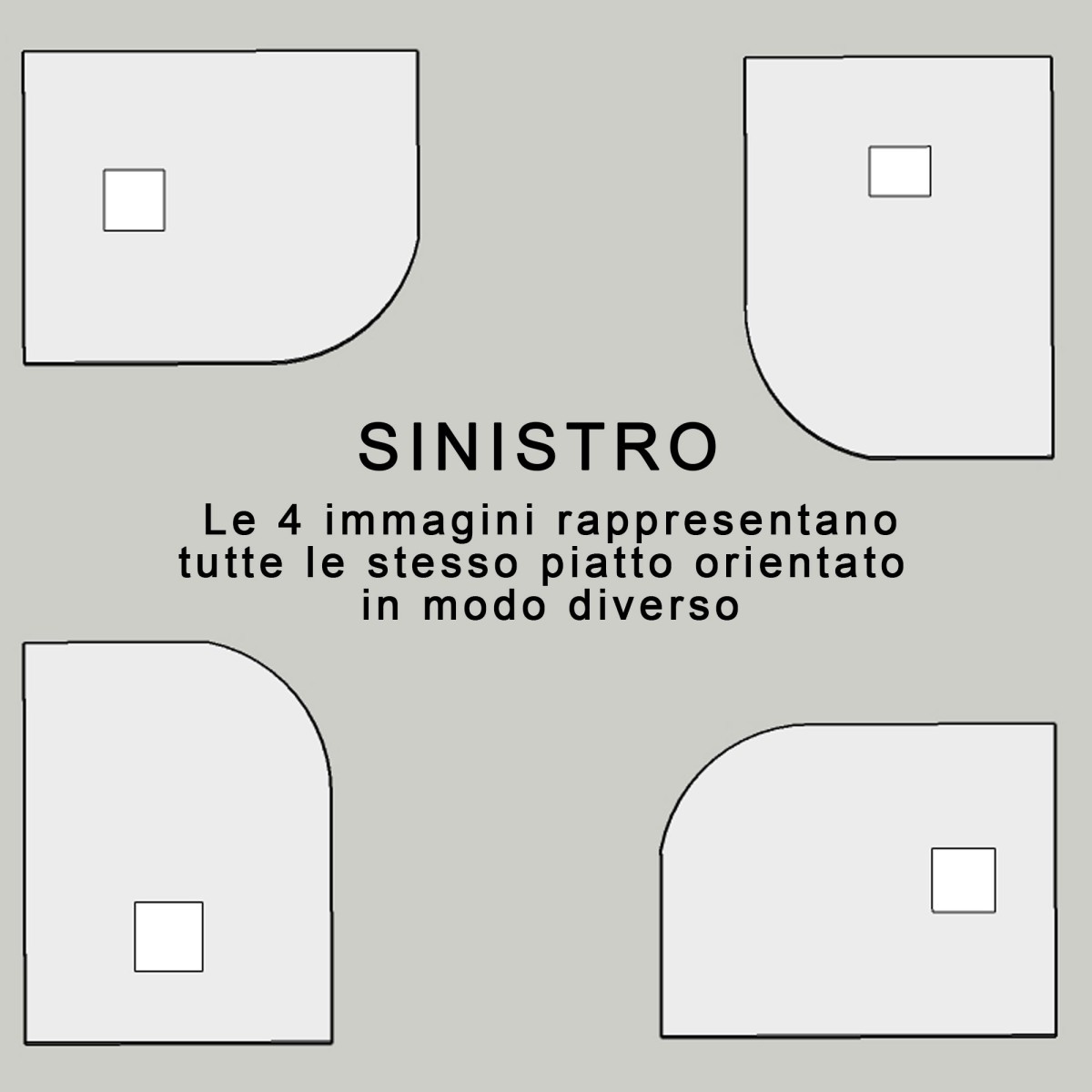 Piatto doccia rettangolare stondato 90x70 100x80